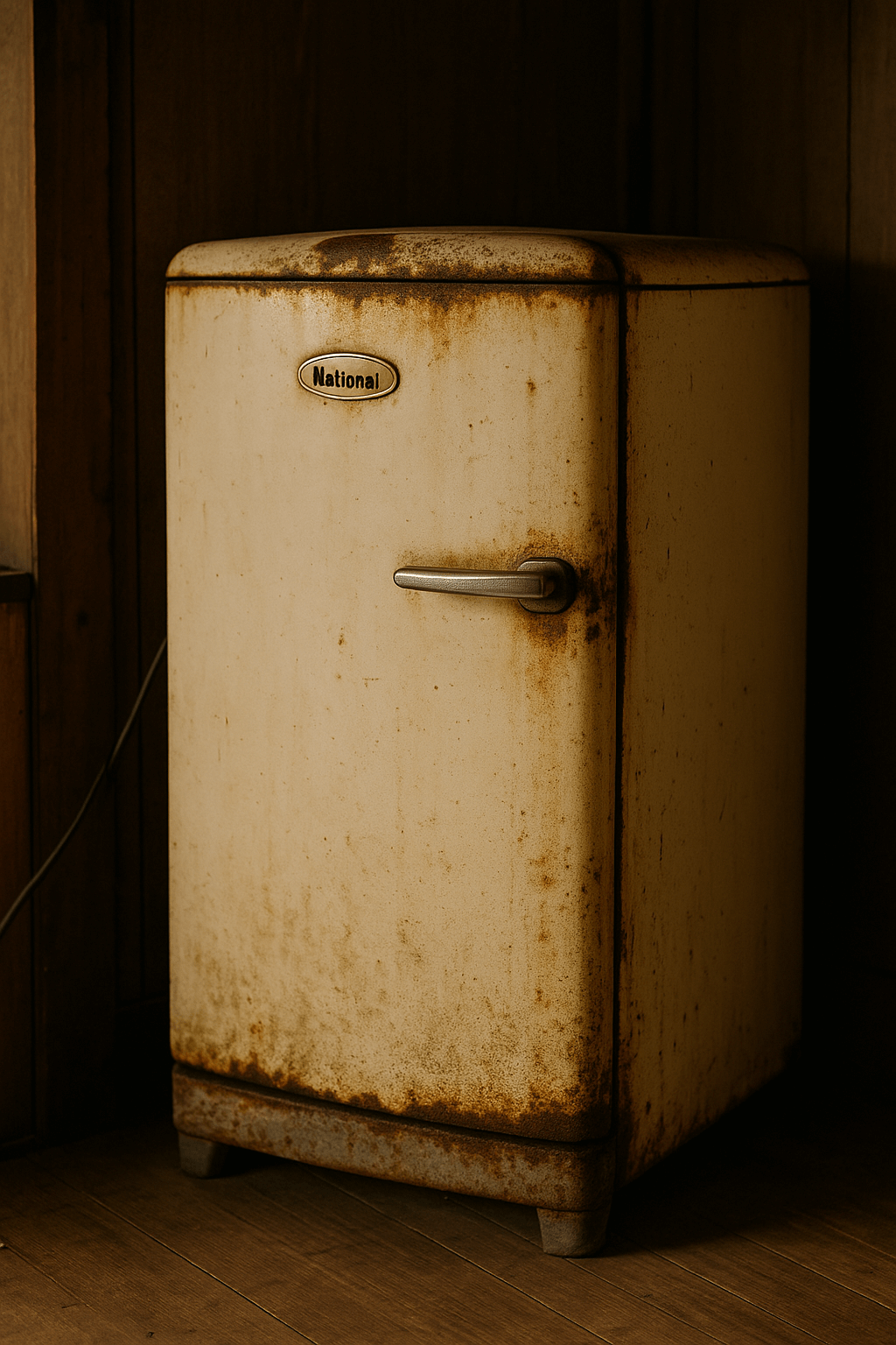 遺品整理中に出てきた旧ナショナル製冷蔵庫