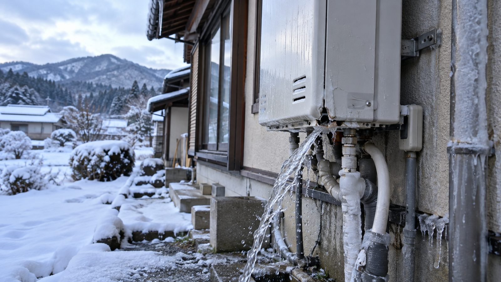 春に鍵を開けたら、台所が水浸し。長野の空き家に起きる凍結・雪害と、冬前にやっておくこと